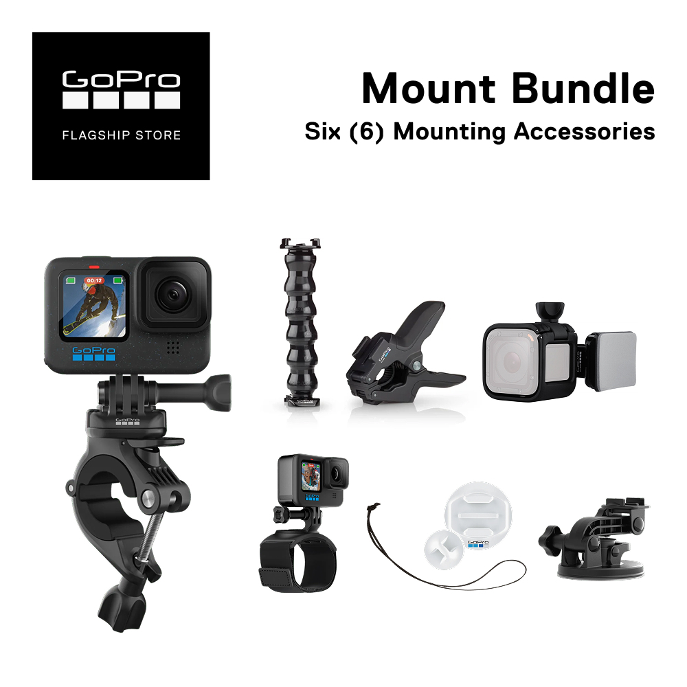GoPro Mounts Bundle - Handlebar Mount, Jaws Flex Clamp, Wrist Body ...