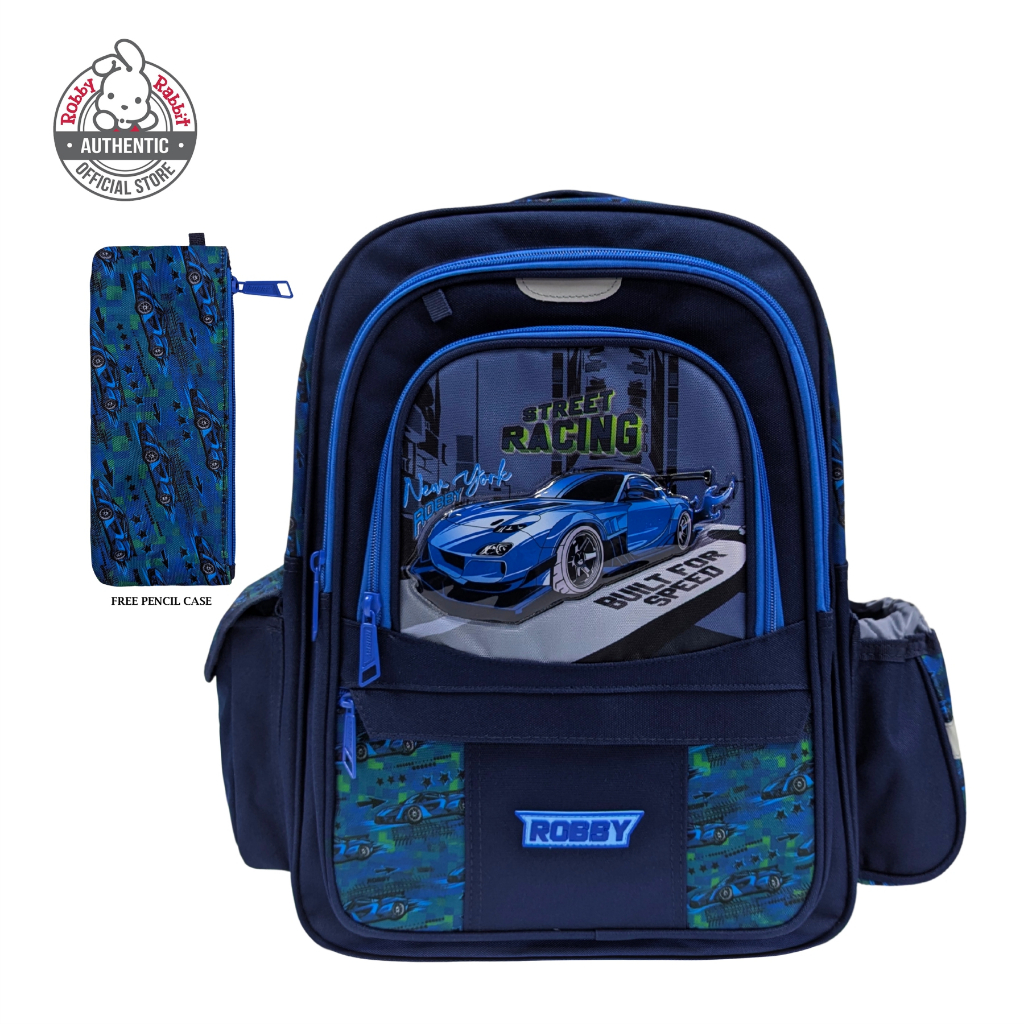 Robby Rabbit Fierce Car Backpack 16-Inch (Blue) | Shopee Philippines