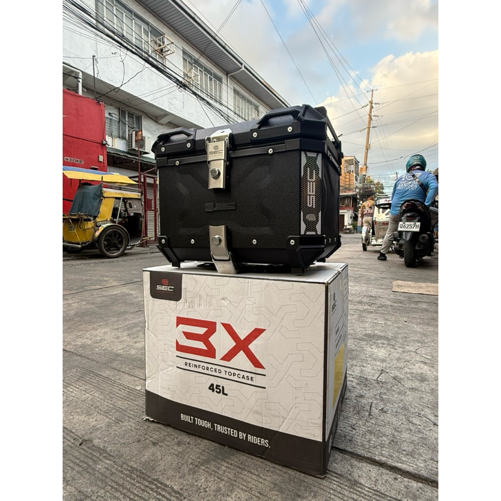 SEC 55L and 45L ALLOY TOPBOX ( with backrest ) | Shopee Philippines