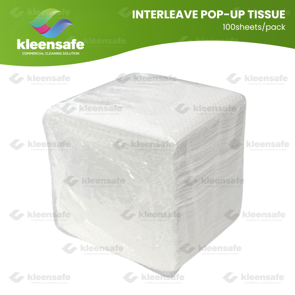 Kleensafe 2ply 100 Sheets Virgin Pulp Interleave Pop Up Tissue Facial ...