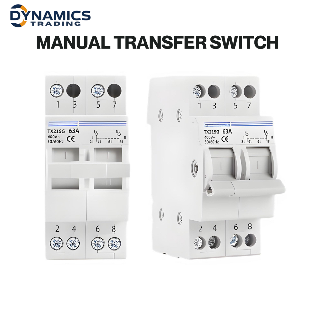 Zentec Manual Transfer Switch MTS 63A 2 Pole – Changeover Switch | Dual ...