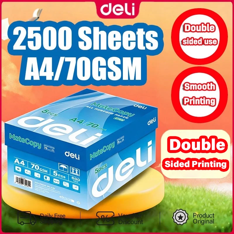 Deli 2500 Sheets Copy Paper F4/A4/Letter 70g/m^2 | Shopee Philippines