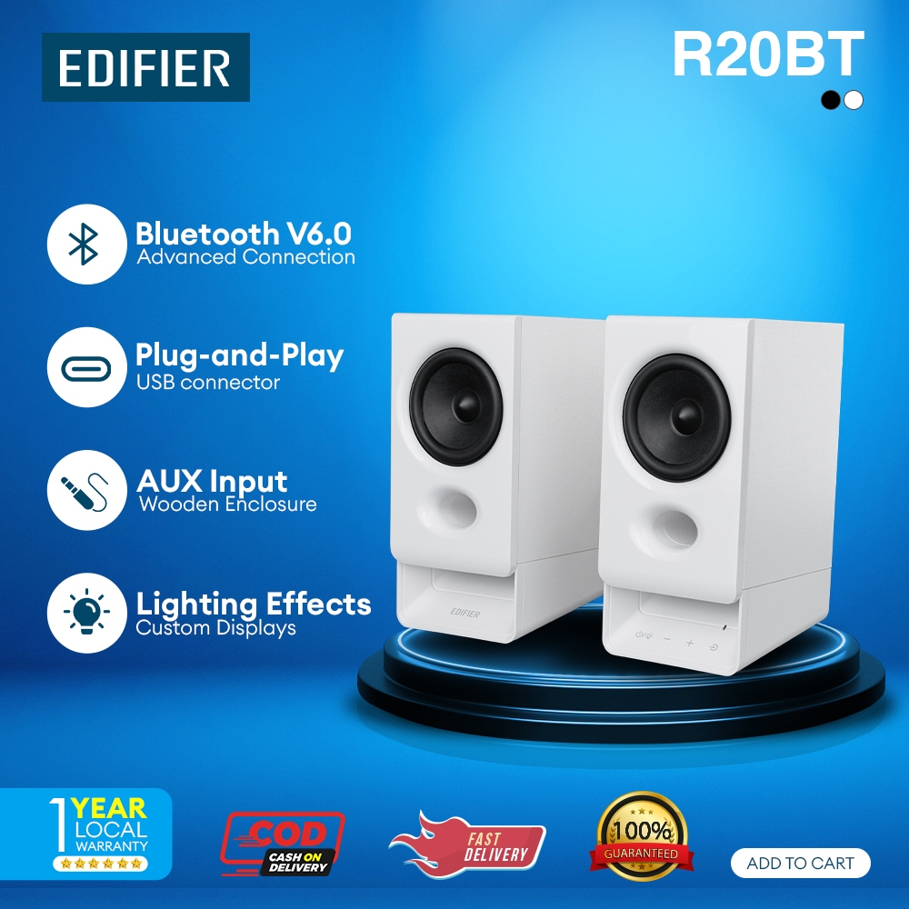 R19BT 2.0 PC Speaker System with Bluetooth/Edifier R20BT Bluetooth ...
