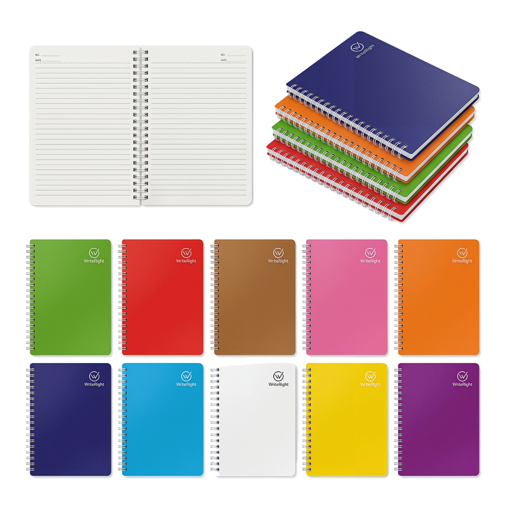 TIP TOP Macaron Spiral Notebook – Pack of 10 80 Sheets Double Coil ...