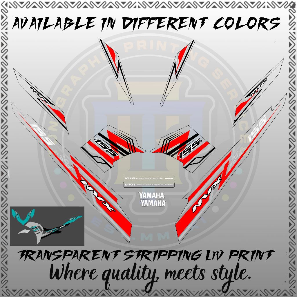 Yamaha Aerox V2 NVX New Rumble Design Decals ( PREMIUM UV PRINT ...