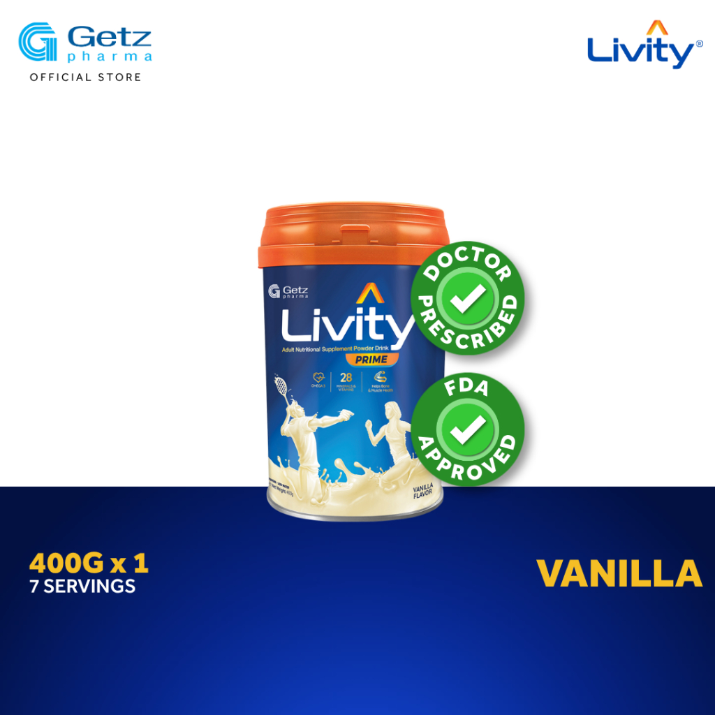 LIVITY PRIME Adult Milk - Nutritional Supplement Powder Drink Vanilla ...