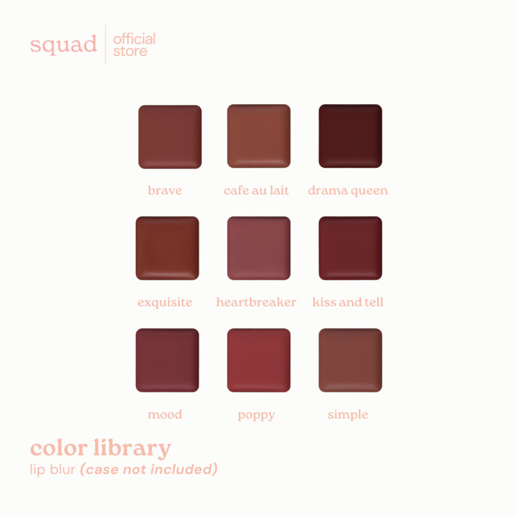squad cosmetics color library lip blur | Shopee Philippines