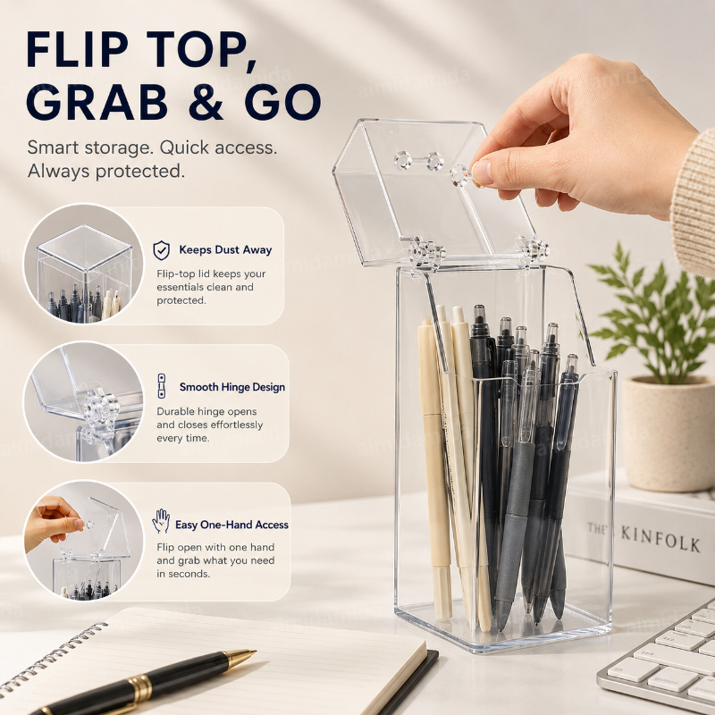 Stationery Pen Cosmetics Storage Desk Organizer Mask Dispenser Multi ...