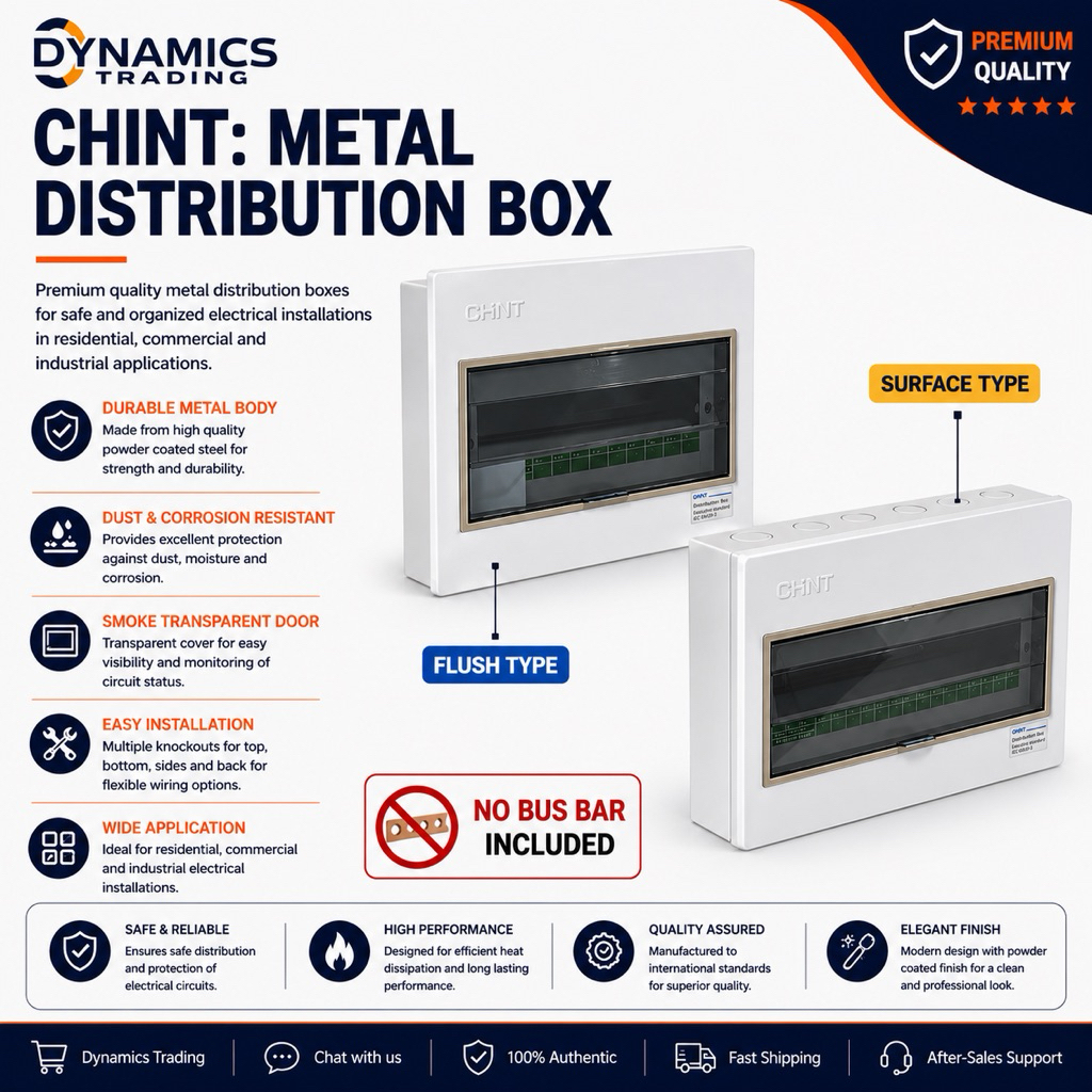 CHINT Metal Electrical Distribution Box Surface Type, Flush Type | IP40 ...