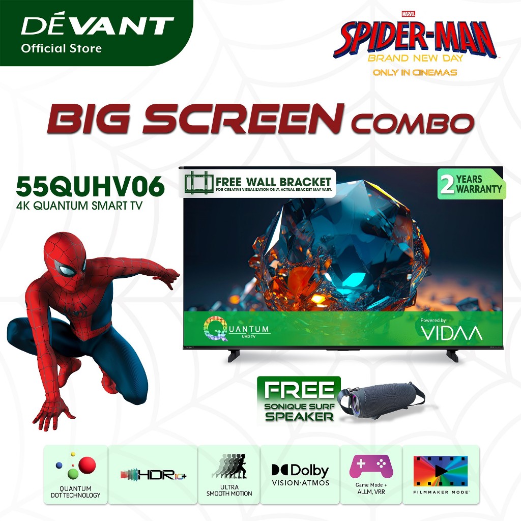 DEVANT 55QUHV06 55 inch Quantum Ultra HD (QUHD) 4K Smart TV - Netflix ...