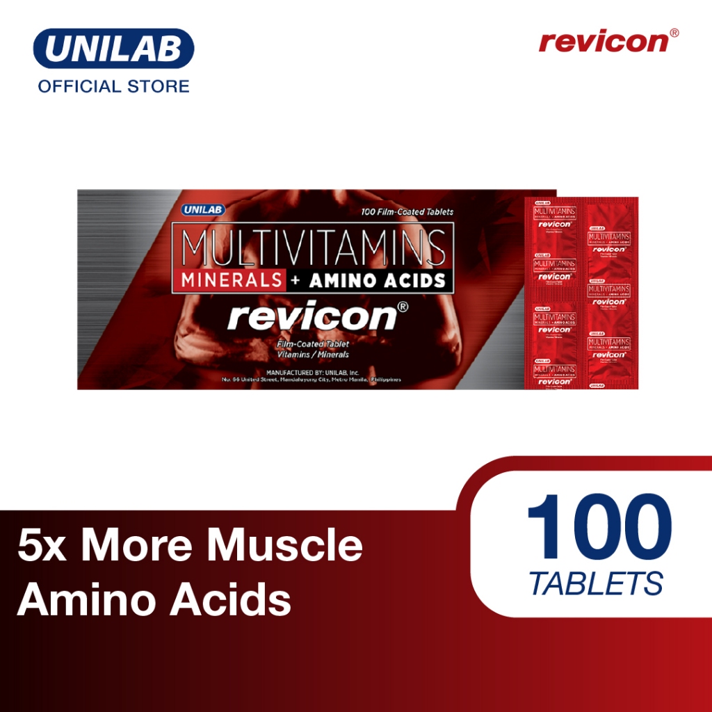 Revicon - 100 Tablets - Minerals + Amino Acids | Shopee Philippines