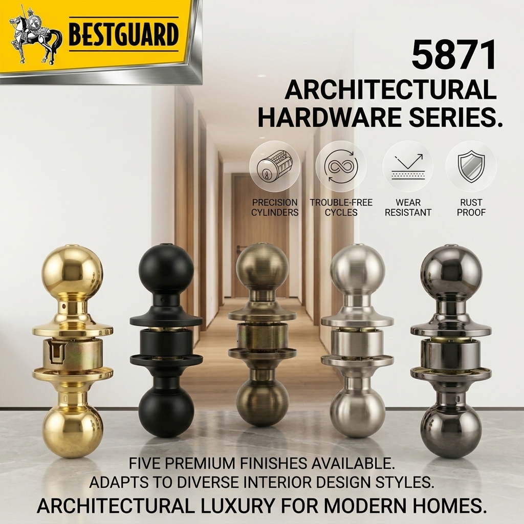 BEASTGUARD Zinc Alloy Ball Door Lock, Brass Cylinder 250000 Cycles ...