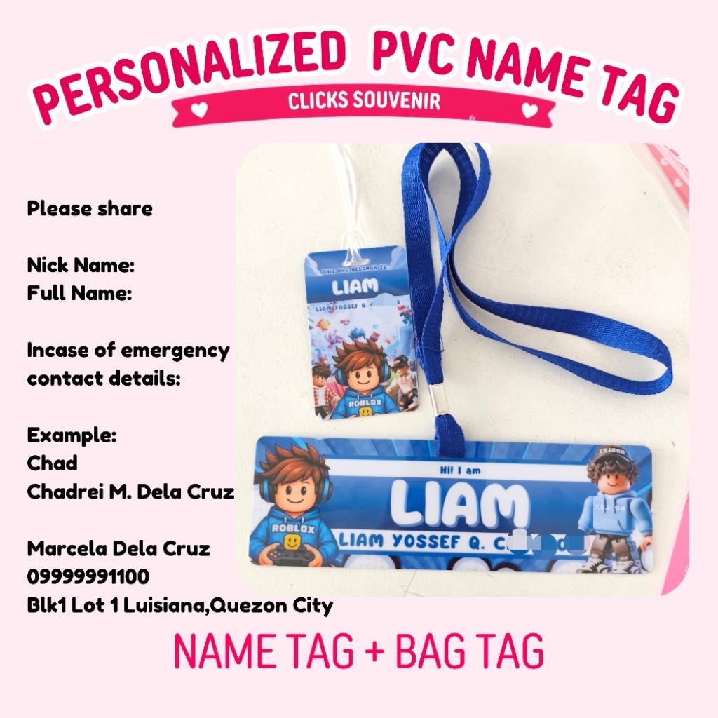 Shop pvc name tag personalized for Sale on Shopee Philippines
