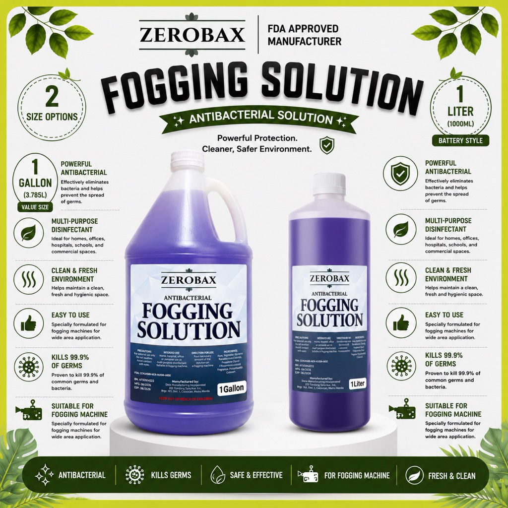Fogging Solution Gallon | Antibacterial Formula | Odor Eliminator ...
