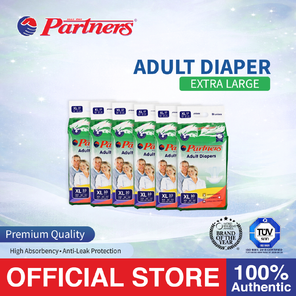 Partners Basic Absorbent Adult Diaper XL - 6 Packs | Shopee Philippines
