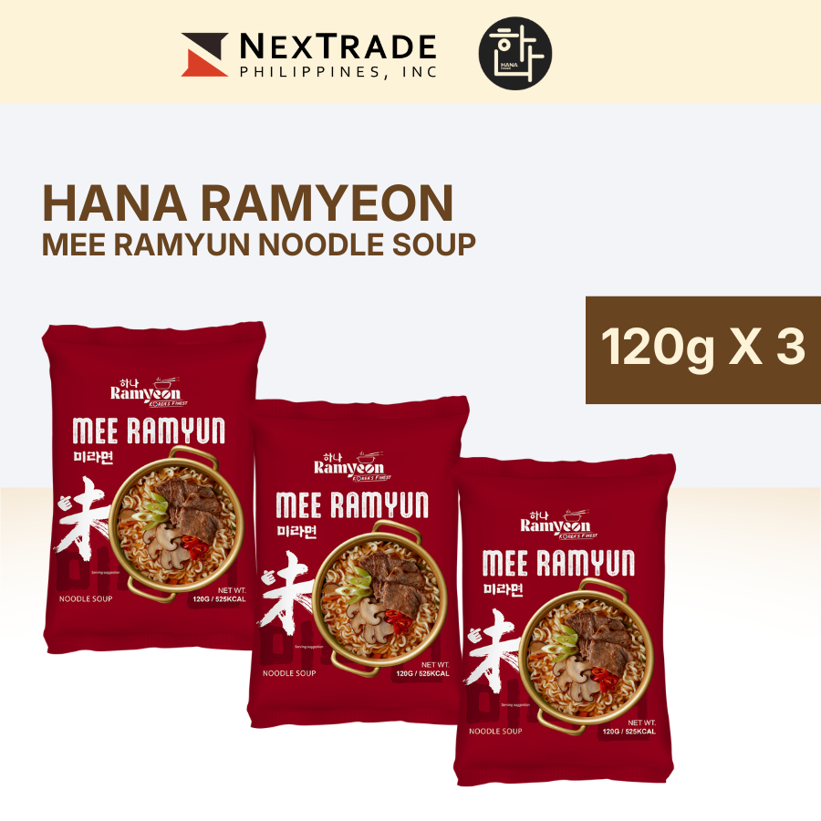 Hana Ramyeon Mee Ramyun Noodle Soup 120G (Pack of 3) | Shopee Philippines
