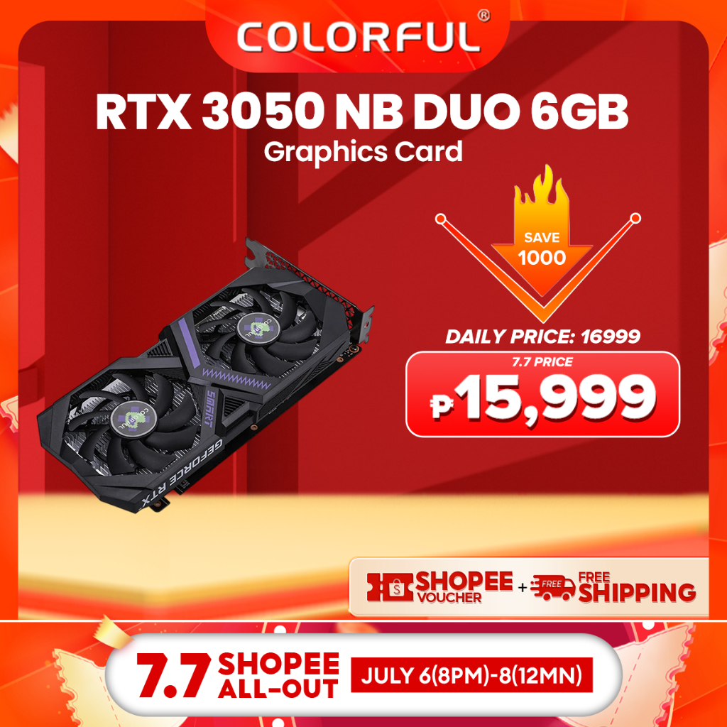 Colorful GeForce RTX 3050/3060 NB Duo 12G L-V Graphics Cards (Battle-Ax ...
