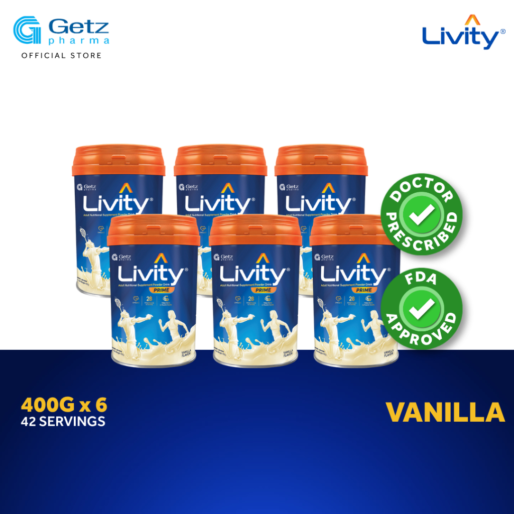 LIVITY PRIME Adult Milk - Nutritional Supplement Powder Drink Vanilla ...