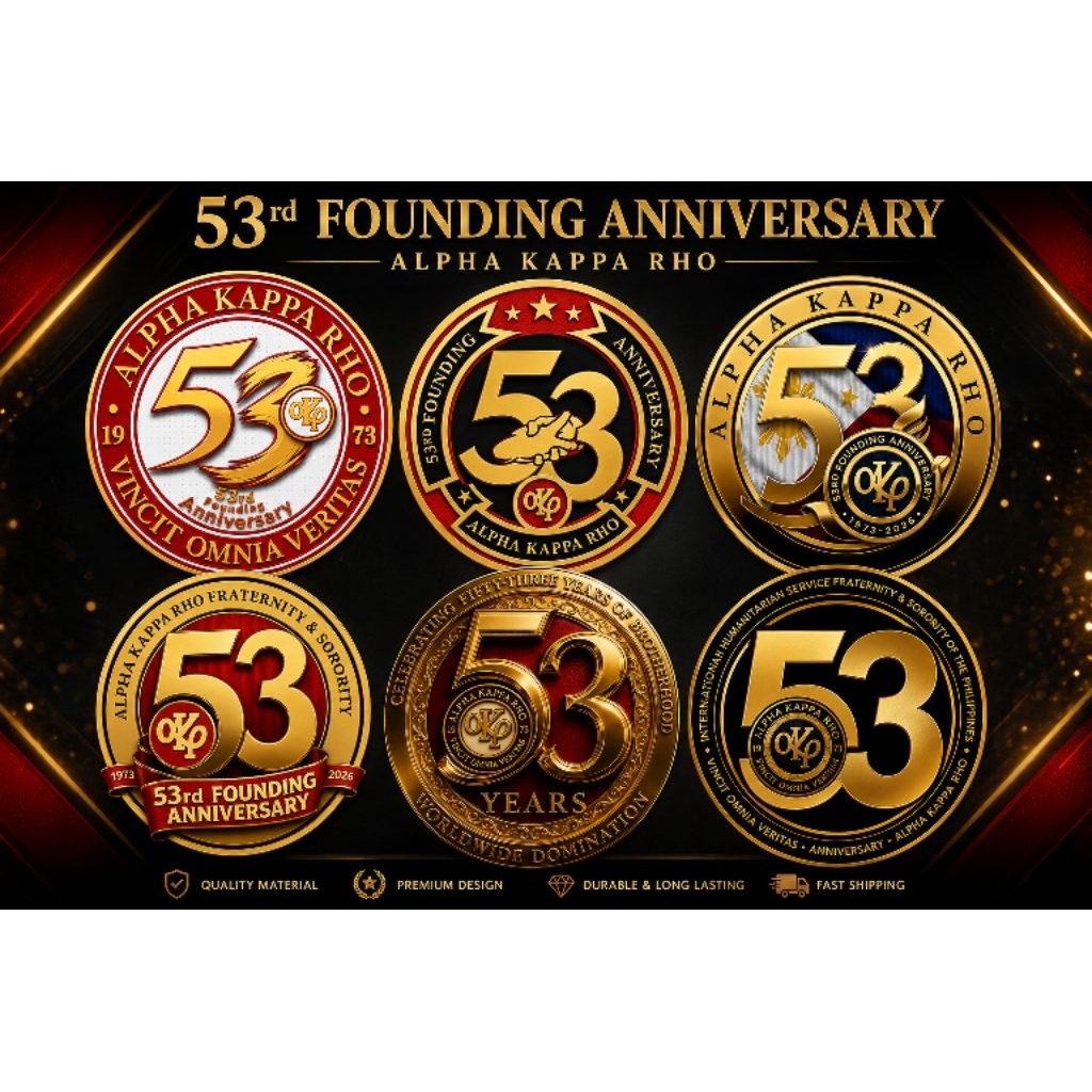 Alpha Kappa Rho 53rd Anniversary Sticker Vinyl Waterproof Sticker ...