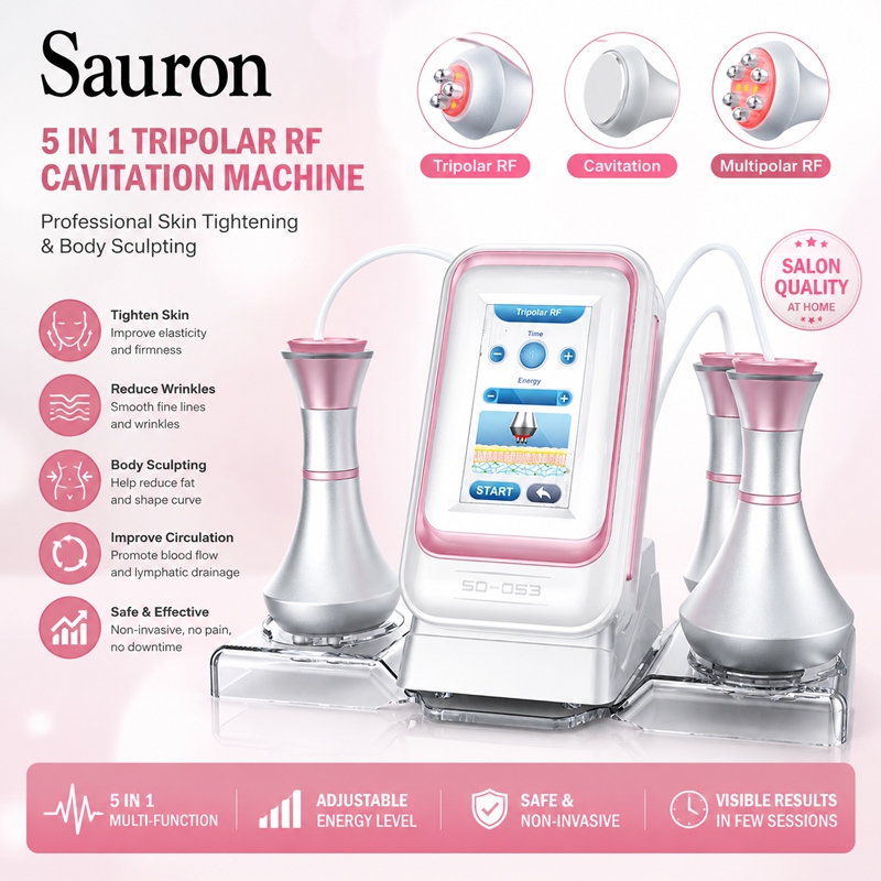 Slimming Beauty Machine 3-in-1 Cavitation Ultrasonic Multipolar RF