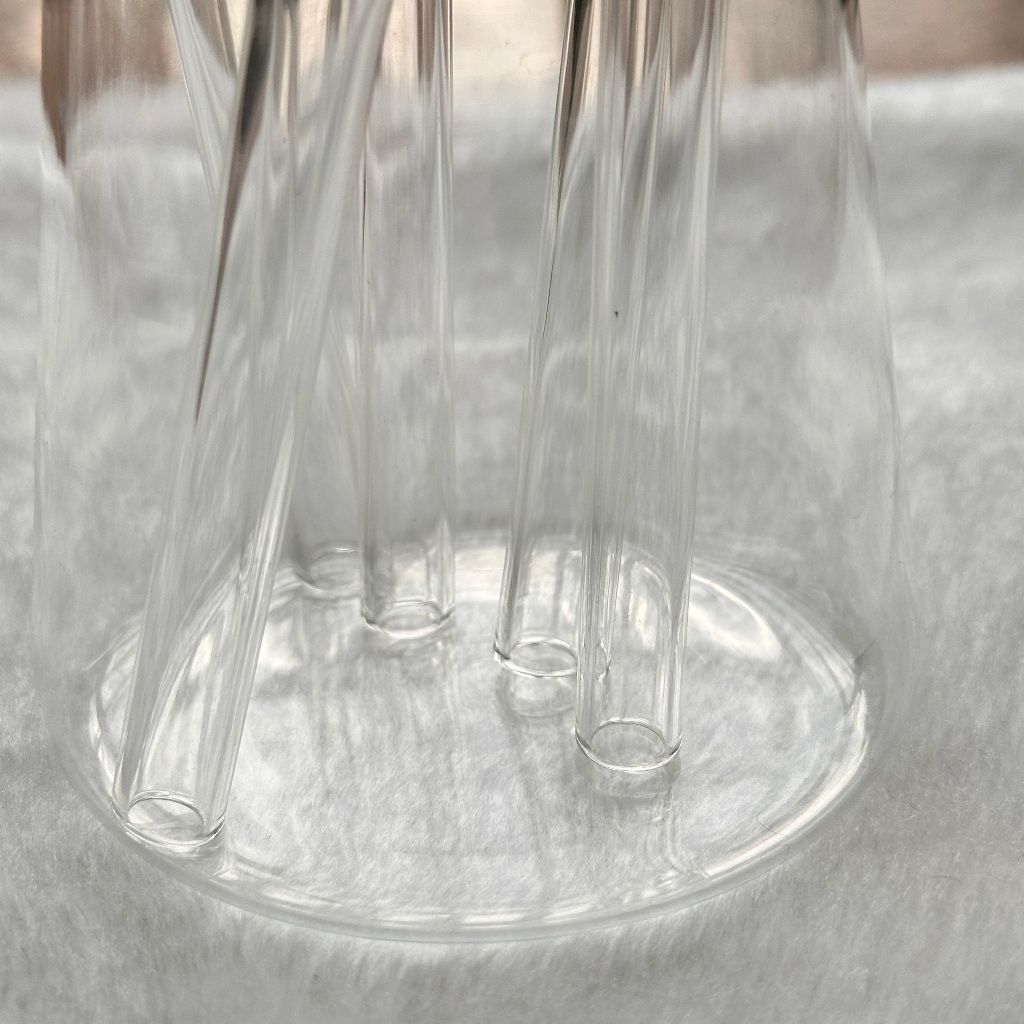 Glass Straw Ornament, Borosilicate Clear Glass Home Drink Stirrer ...