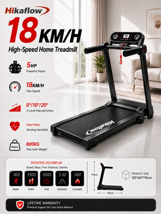 Electric Treadmill With Massager Heart Rate Bluetooth Music APP ...