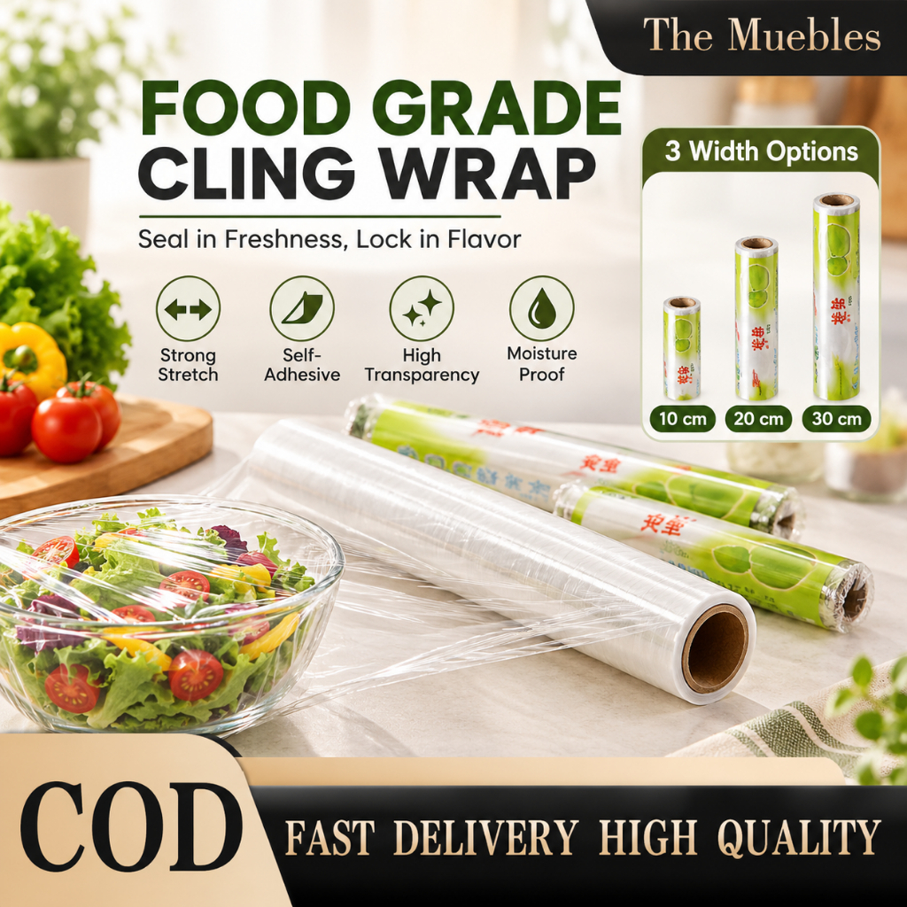 Food Grade PE Cling Wrap Plastic Film 10m 20m 30m Microwave Safe Strong ...