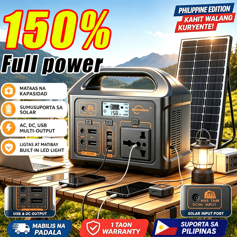 【150% Full power】 Portable Solar Generator 220V 150W 5998mAh Outdoor ...