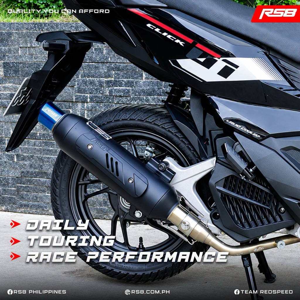 RS8 REDLAK POWER PIPE FOR NMAX/AEROX/M3/CLICK 125/CLICK150