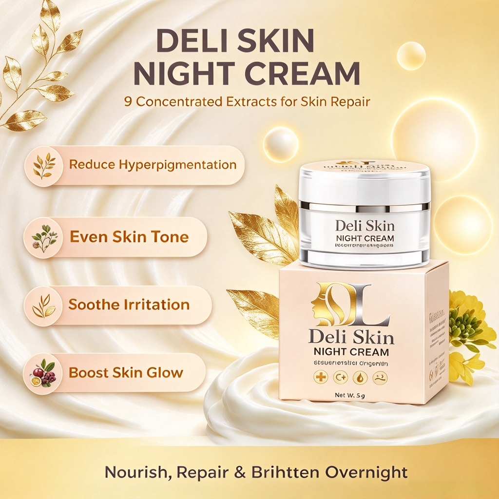 Deli Skin Night Cream Original Thailand For Anti-Acne, Melasma,Pimple ...