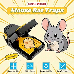Upgraded Large Mouse Rat Traps - Safety High Sensitive Snap Big Plastic ...