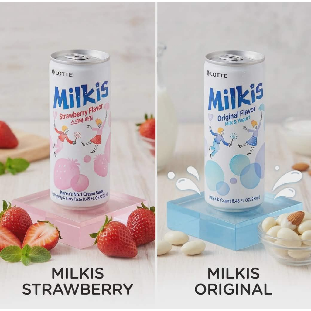 250ml Lotte Milkis Sparkling Drink with Creamy Milk Flavor | Shopee ...