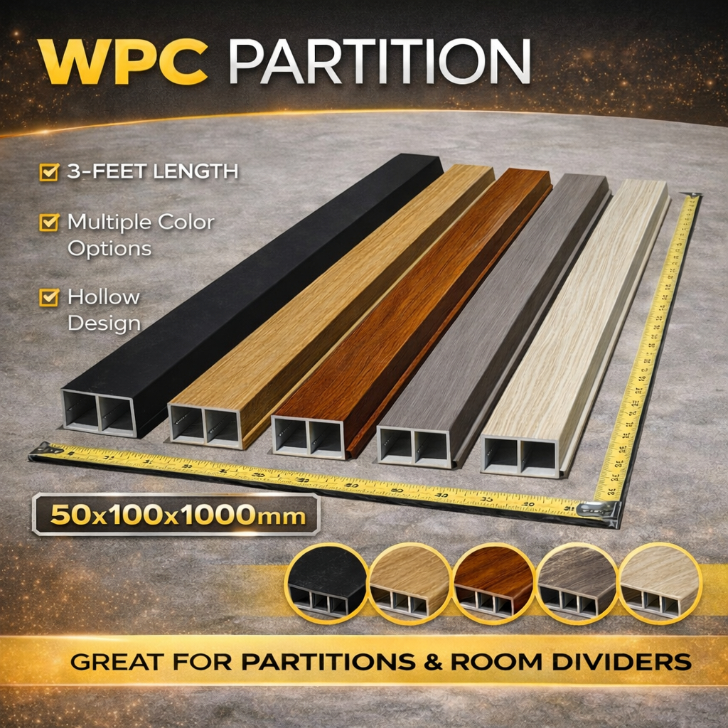 WPC Indoor Partition Column Tube Partition DIY WPC Timber Tubular ...