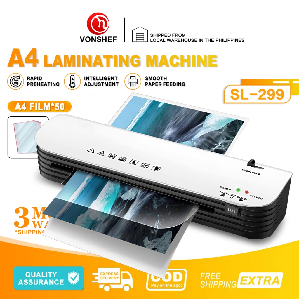 SL299 Office Laminator Machine Hot/Cold/Revers for Document Picture ...