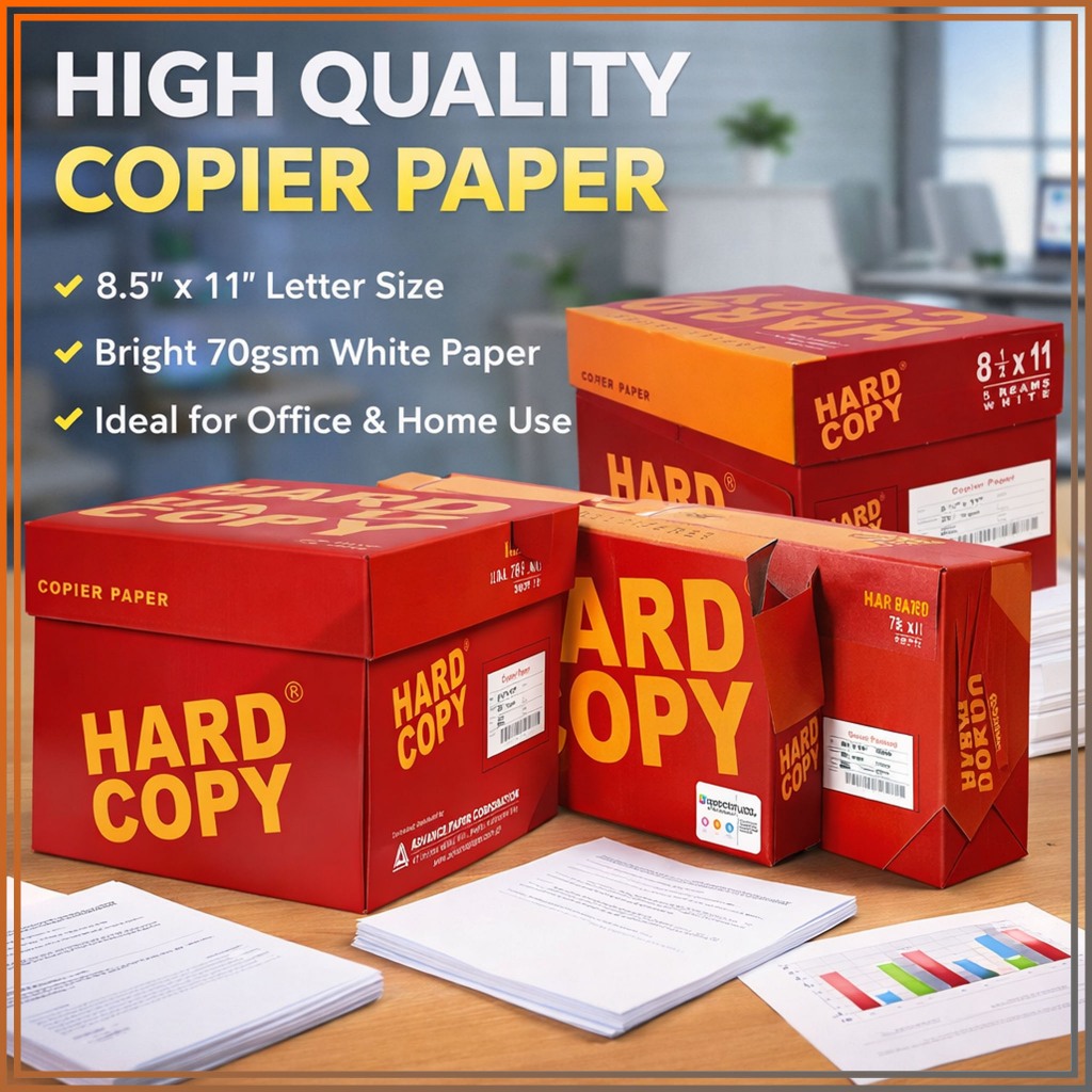 STUPENT RED HARD COPY BOND PAPER A4 / SHORT LETTER SIZE 500 SHEETS (5 ...