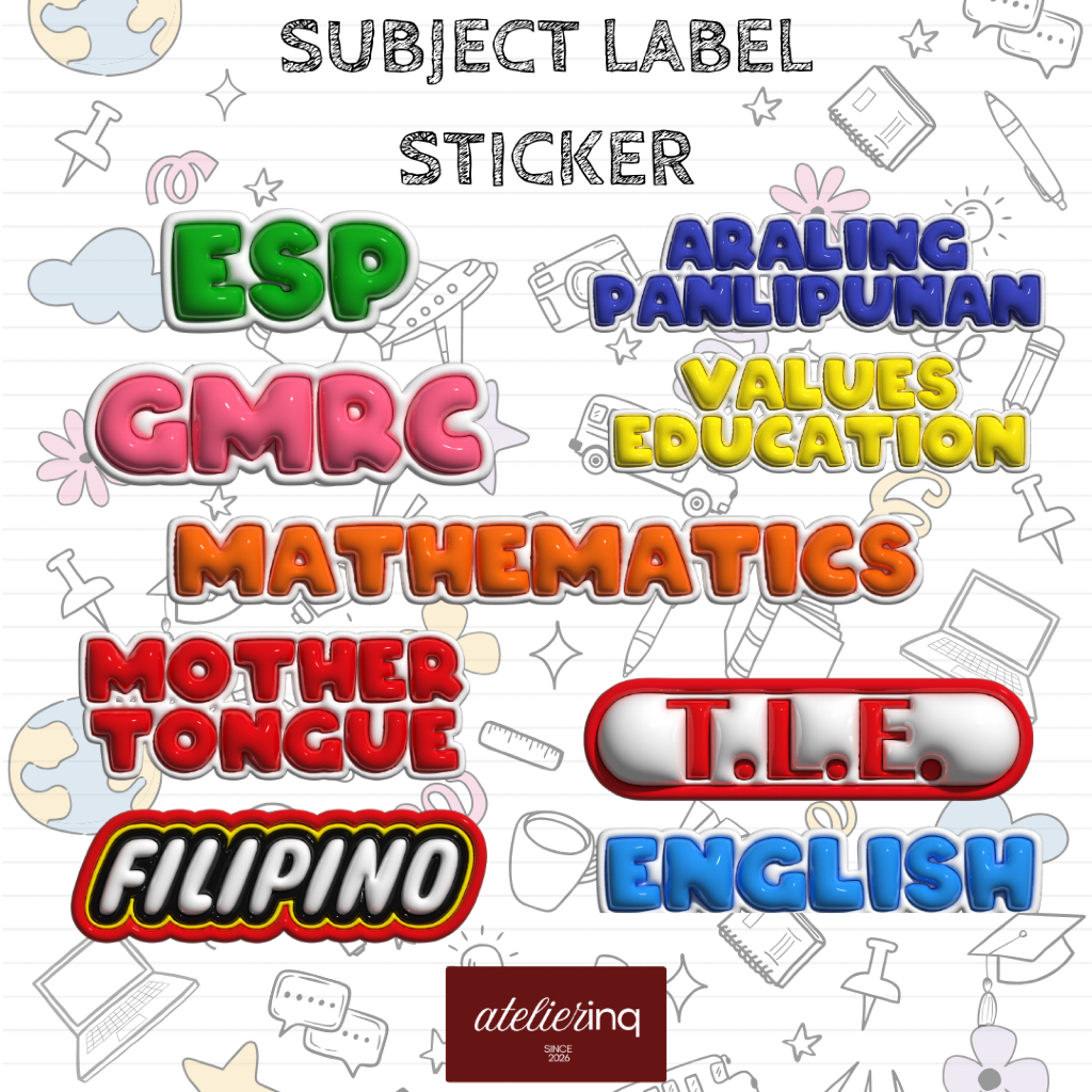 Shop subject sticker for notebook grade 1 for Sale on Shopee Philippines