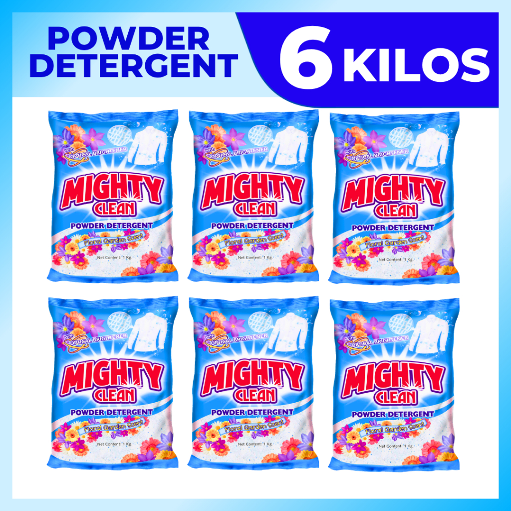6 KILOS Mighty Clean Detergent Powder Original - Powder (BLUE) 6 Kilos ...