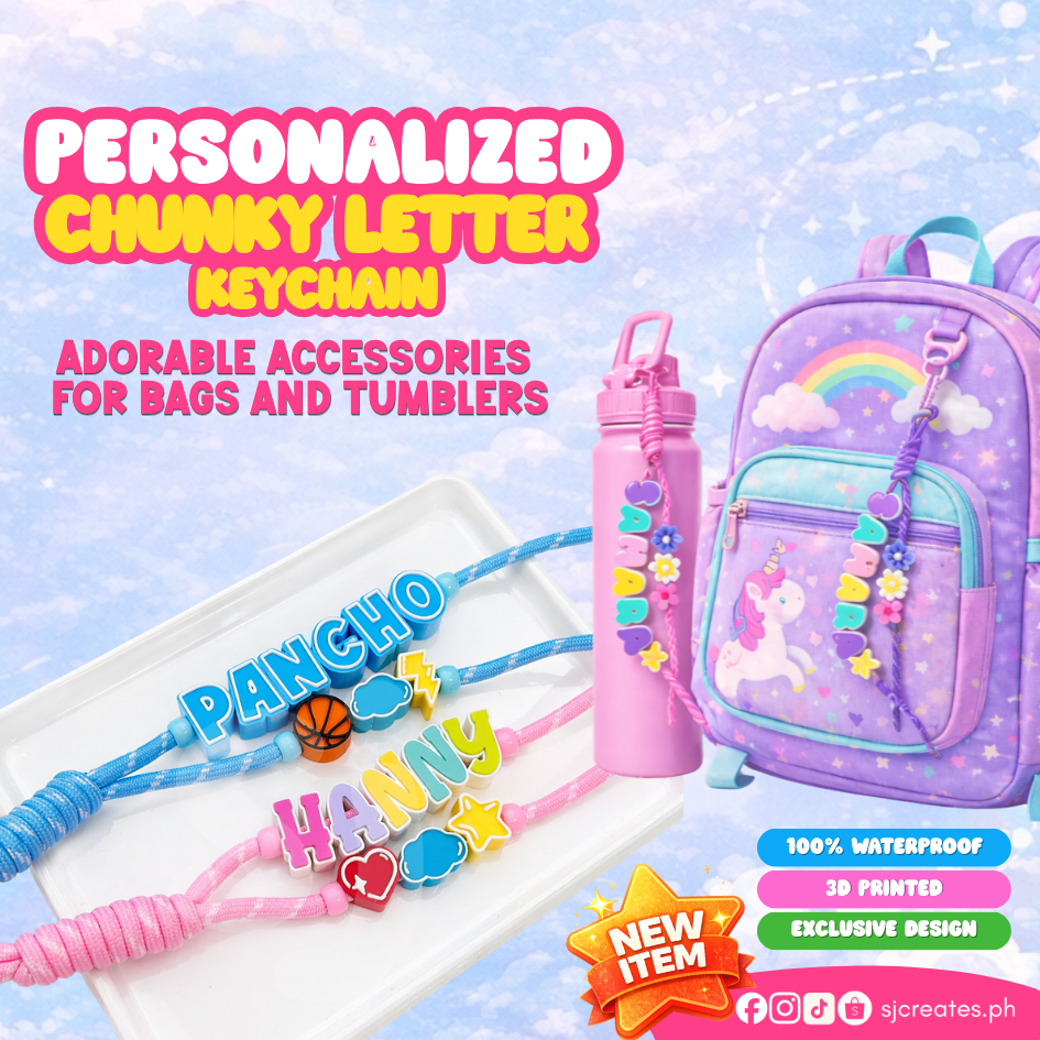 Chunky Letters Keychain | 3D Printed Keychains | Shopee Philippines