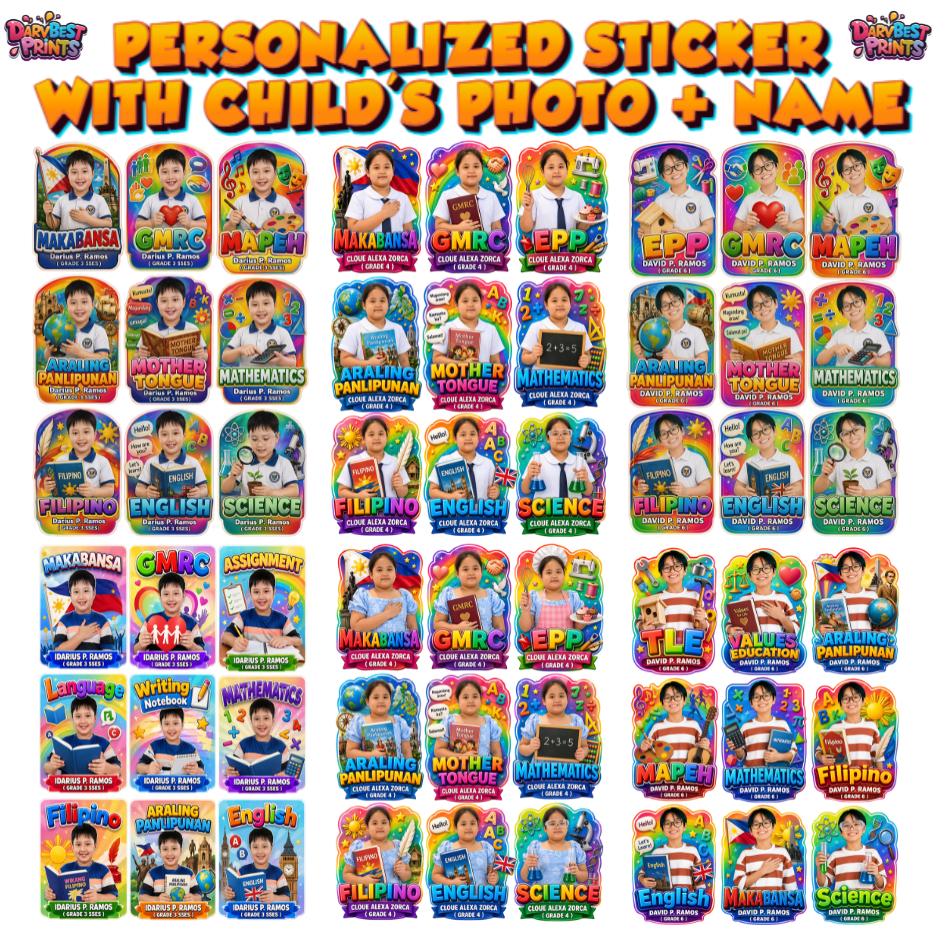 Shop subject sticker with name personalized for Sale on Shopee Philippines