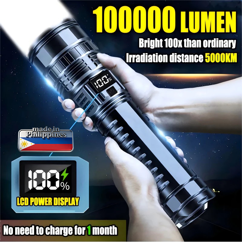 Shop flashlight rechargeable heavy duty for Sale on Shopee Philippines