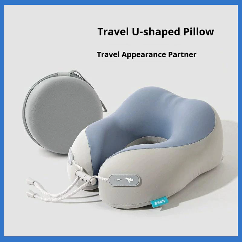 Neck Pillow (with case) U-Shaped Memory Foam Cooling Portable Travel Airplane Car Pillow