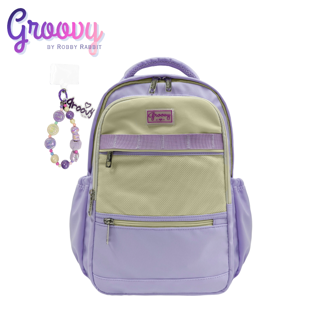 Groovy Bags by Robby Rabbit Astrid Backpack 16-Inch (Pink, Purple, Blue ...