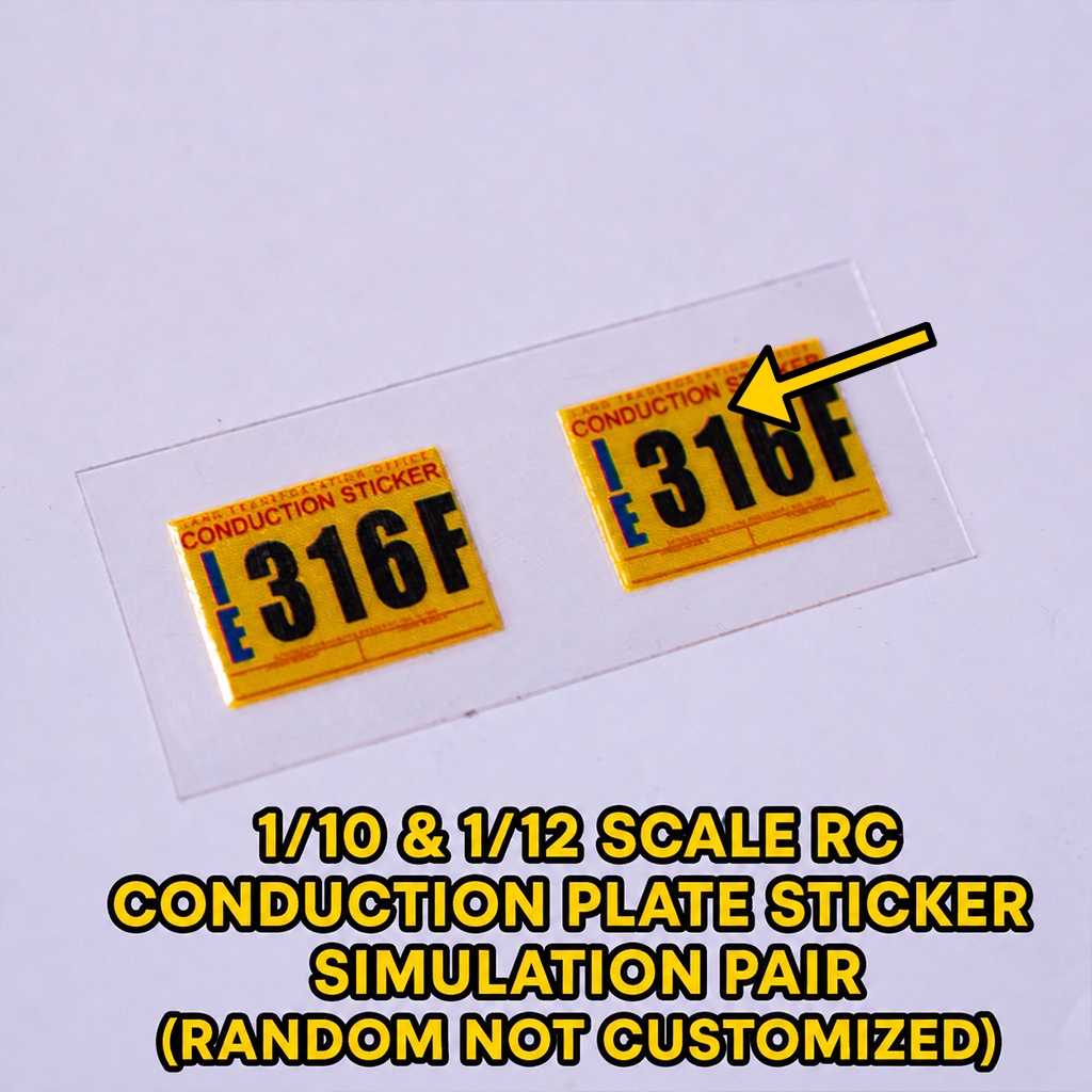1/10 & 1/12 Scale RC Conduction Sticker Simulation Pair (Random not ...