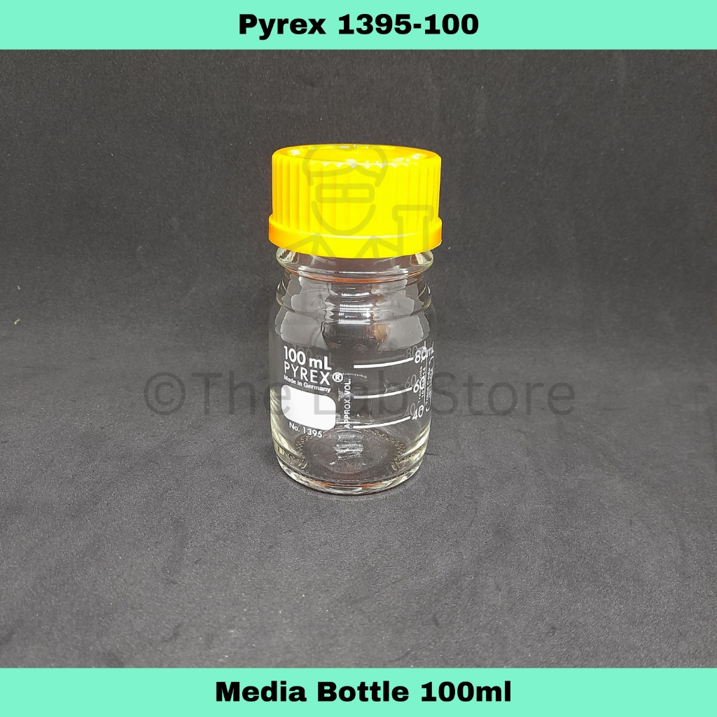 100mL PYREX Reagent / Media Bottle, Glass, Made in Germany, 100% ...
