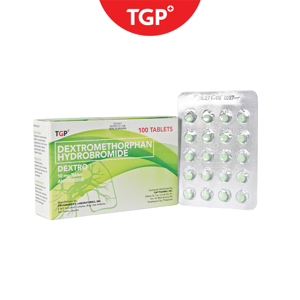 DEXTRO Dextromethorphan Tablet 10mg-10s | Shopee Philippines