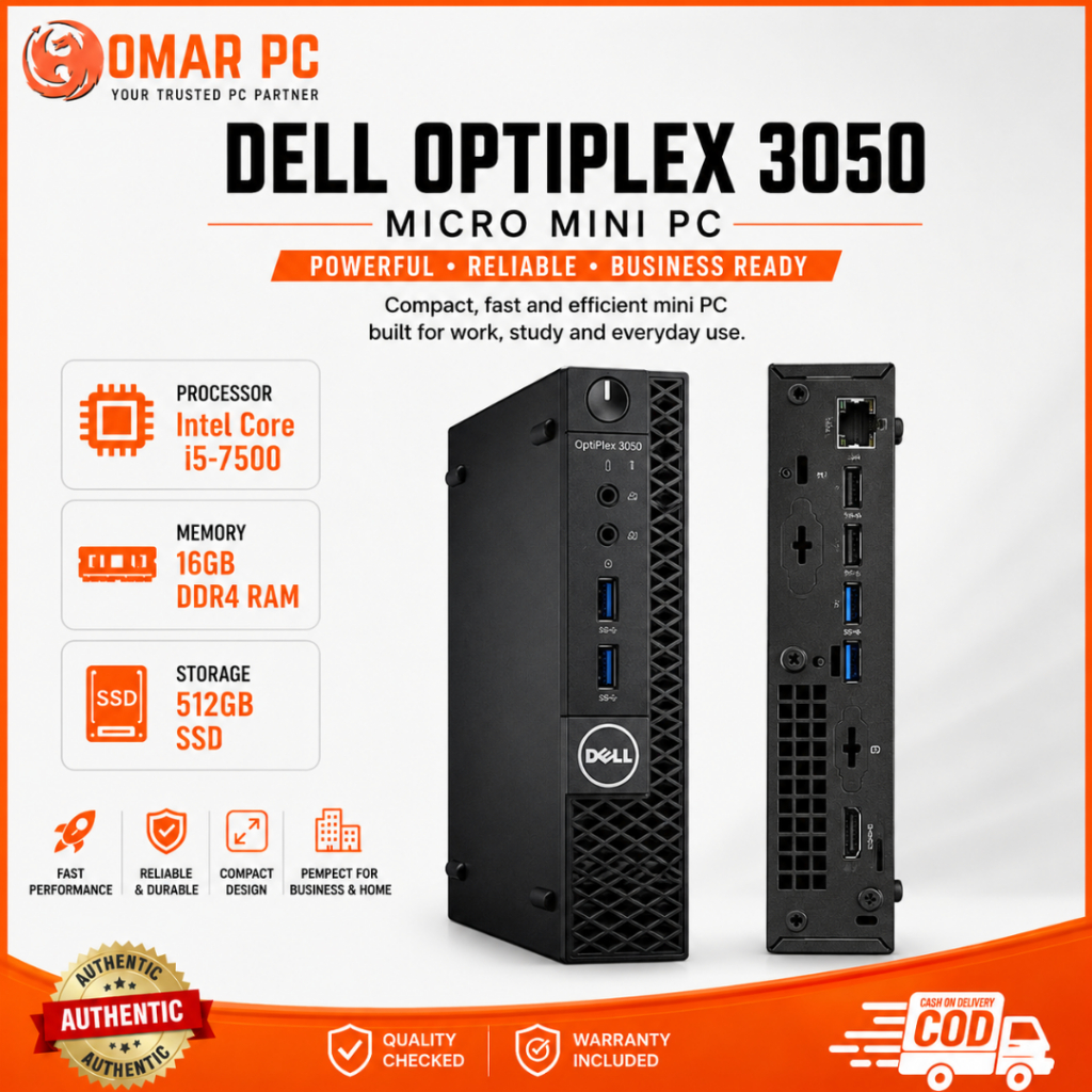 Dell OptiPlex 3050 Micro Mini PC Intel core i5-7500T (8GB RAM +