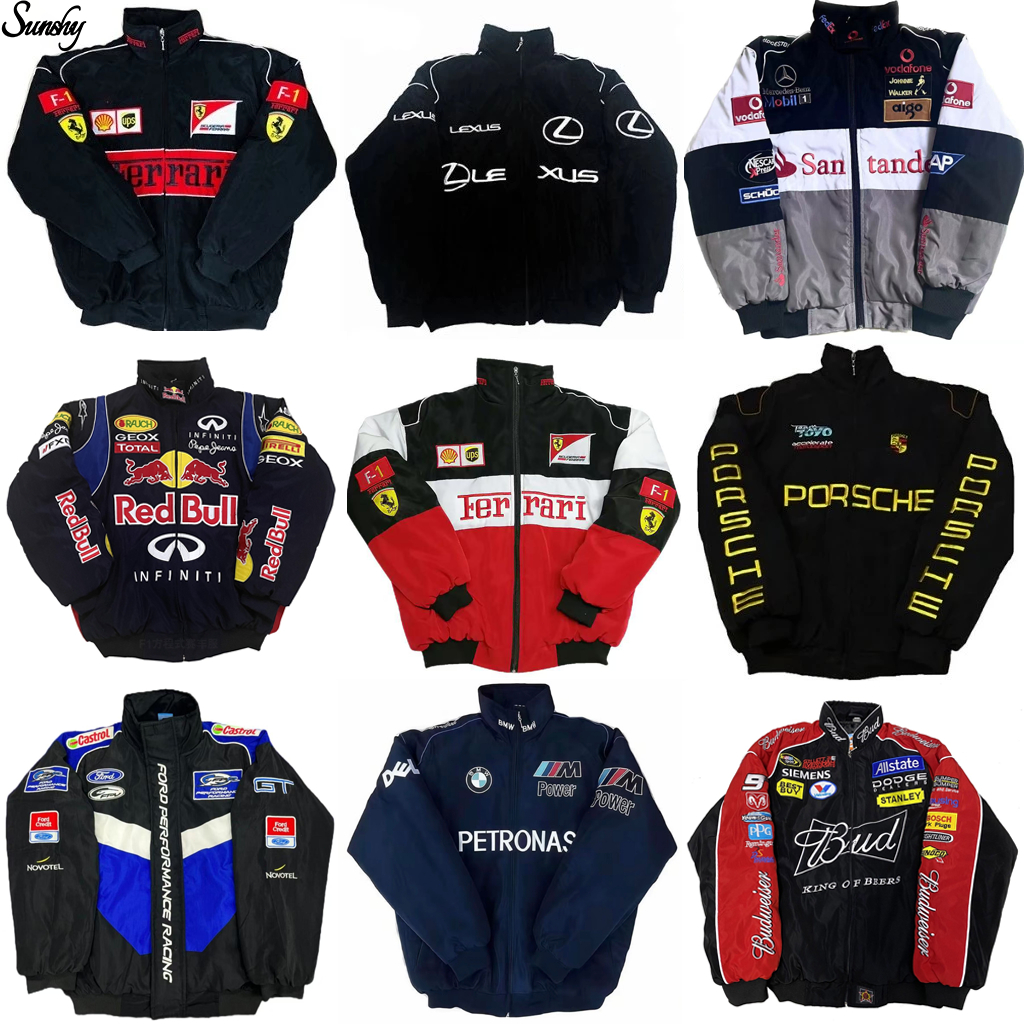 SUNSHY F1 Racing Jacket Ferrari Vintage Embroidery Jackets Sunscreen ...