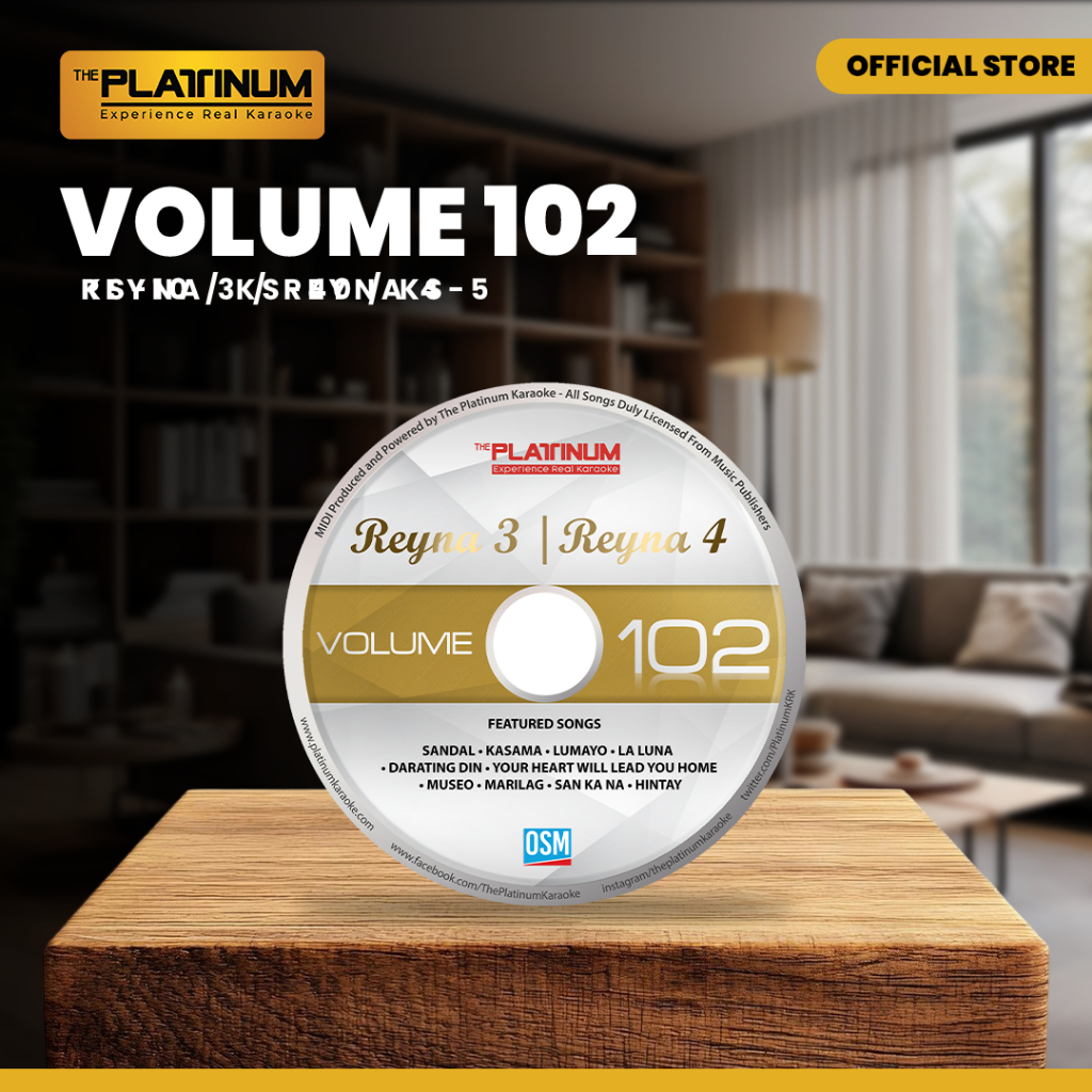 Platinum Karaoke Volume 102 CD for Reyna 3/Reyna 4 | Shopee Philippines