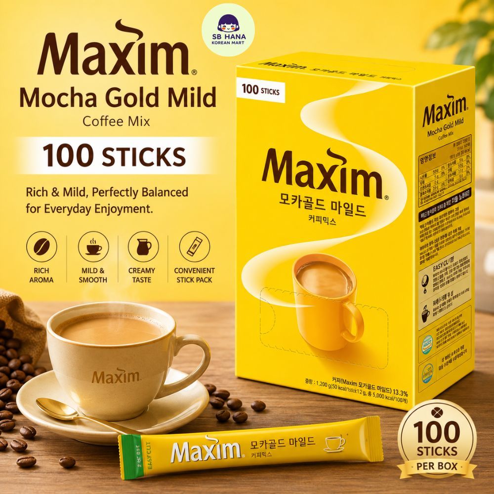 Maxim Mocha Gold Mild Coffee Mix - 100 pcs. per box (NEW PACKAGING ...