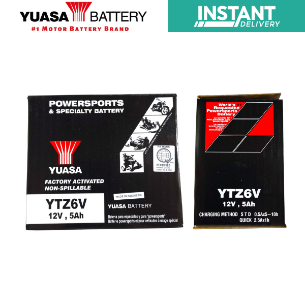 YUASA YTZ6V (12V-5Ah) Fully Sealed Motorcycle Battery for Honda Click ...